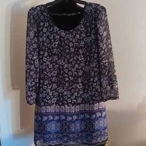 Speechless Long Sleeve Button top/ dress Jr.Med